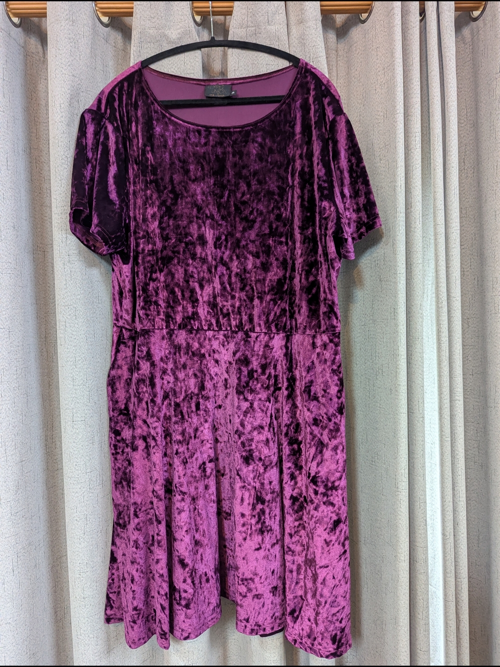 Copper Union Size 3X Velvet Dress in Purple